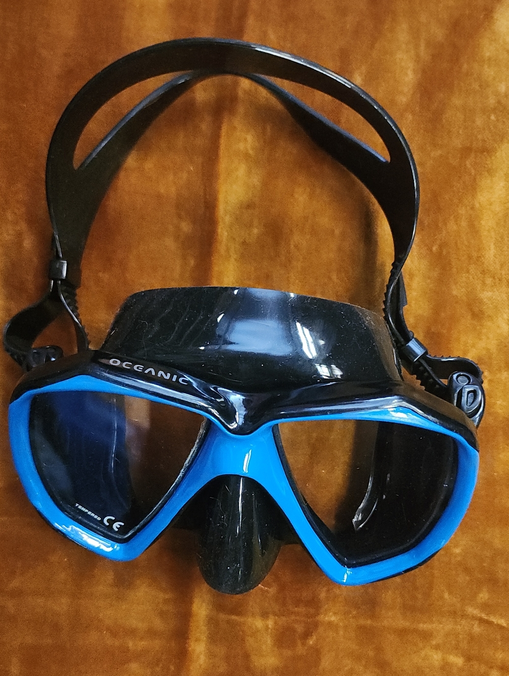 Oceanic Duo Black and Blue Dive Mask